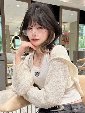 ロンドローズ 名古屋(Lond damaskRose) ダブルカラー ブリーチ 名駅 韓国 ボブ 髪質改善 縮毛矯正