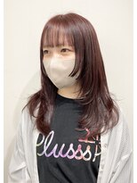 アンリ(Anli)&nbsp;【tomomi＊姫カット　レイヤー　ワインレッド　ブリーチなし】