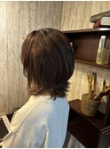 癖をいかしたウルフカット