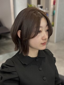 ジエクト カナウ(The Ect canow) ボブレイヤー/オリーブグレージュ/グレーブラウン/似合わせ