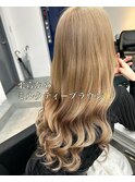 【ダブルカラーエクステ】ミルクティーベージュ