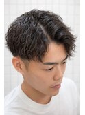 ツイストスパイラルパーマ/アップバング/ビジネスショート　20代