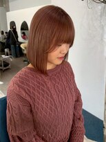 マップデザイン(map design)&nbsp;前髪カット 顔周りレイヤー ボブ ストレート 透明感カラー 20代