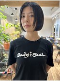 【HEY 松本】ナチュラルミニボブ黒髪ショート顔まわりレイヤー