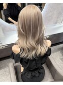 ミルクティーベージュセミロング