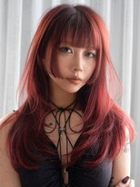 シオン(shion)&nbsp;ロング前髪レイヤーレッドブラウン_F2056