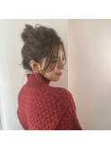 【ヘアアレンジ】ラフお団子アレンジ