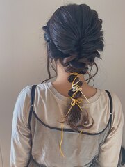 紐×ヘアセット