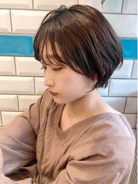 ルームバイシー 新宿(Loom. by Sea) アッシュブラウン×ボブ×シースルーバング【杉野ちひろ】