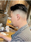 ミドルスキンフェードサイドパート