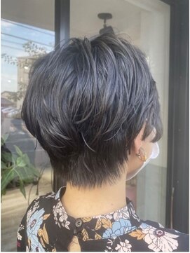 ラッキーヘア 加古川(Lucky Hair) 暗髪ショート×パーマスタイル【芝崎】