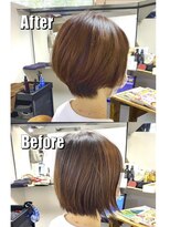 カミケン 方木田店(kamiken.)&nbsp;小顔見え！襟足すっきり丸みショート【カミケン方木田店】