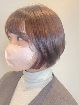 六本木美容室 西麻布店 ピンクブラウンカラー◎艶イルミナカラー