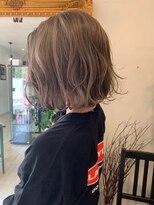 マイ ヘア デザイン 岡崎(MY hair design) 斜めバング/グレージュカラー/シルキーベージュ/岡崎