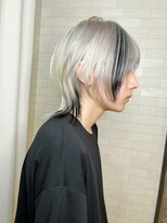アルマヘア(Alma hair) ホワイトブラックメンズウルフ