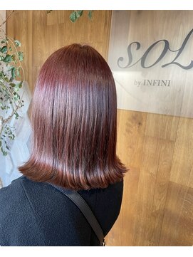 ソル(SOL by INFINI) ブリーチなしピンクブラウン