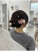 スピードヘアセット4番サイドアップ♪