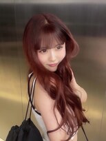 ペレ 栄店(PELE) デザインカラー/レイヤーカット/ウェットヘア/オリーブベージュ