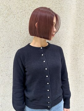 マイル 渋谷(mile) チェリーレッド×ミニボブ