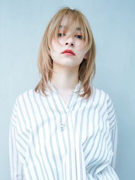 ギークス(GEEKS) 【GEEKS渋谷】ミルクティーベージュ/冬カラー/ロングウルフ/渋谷