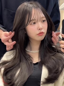 サイン 表参道(SIGN) 韓国ヘアーハッシュカットレイヤーカットグレージュブリーチ無し