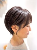 大人丸みショート×ココアブラウン