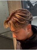フェザーパーマ ツイストスパイラル眉カットメンズパーマ