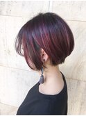 くびレイヤーグレーベージュニュアンスカラー白髪染め白髪ぼかし