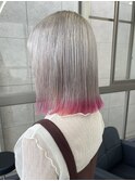 シルバーカラー/ピンクカラー/裾カラー#浜松駅#カラー#ブリーチ