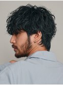 福岡天神ゆるめシャドウパーマメンズマッシュウルフカット緩め
