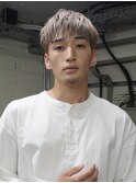 フリンジカットテーパーフェードケアブリーチ外国人風カラー