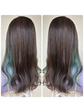 クエロ(Quaero?) インナーカラー　エメラルドグリーン