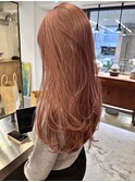 pink beige × layer cut