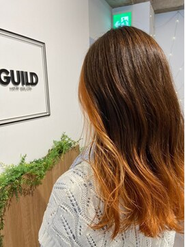 ギルド 東久留米店(GUILD) オレンジ裾カラーのミディアム