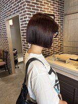 ヘアーデザイン シュシュ(hair design Chou Chou by Yone)&nbsp;切りっぱなしボブ/ボルドーカラー