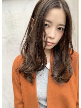 マリアバイアフロート(Maria by AFLOAT) 【添田】デジタルパーマロング ことりベージュな毛先パーマ