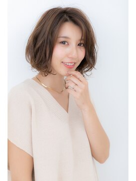 カバーヘア ブリス 上尾西口店(COVER HAIR bliss) 抜け感アッシュブラウン無造作小顔大人ボブZ上尾30代40代50代!