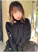 【山田】束感シースルーバング小顔インナーカラーボブ