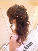 ハーフアップ