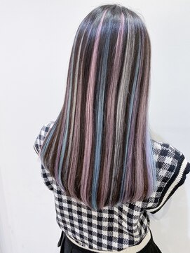 コル(CoL) ユニコーンカラーのエクステスタイル【RIE】