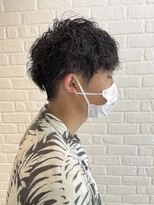 デイジー インデックスヘア 大島店(DAISY index hair)&nbsp;スーツ短髪ツーブロック束感モテる黒髪ツイストパーマ流行