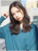 こなれセミロング ウェーブ パーマ 透明感カラー 20代30代40代