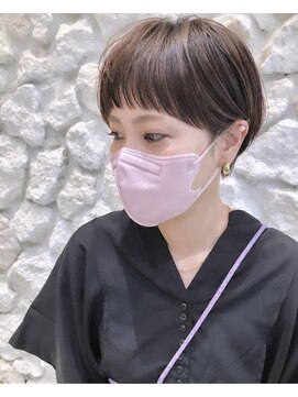 モアナ バイ ヘッドライト 沖縄南風原店(Moana by HEADLIGHT) Moana【南風原】#マッシュショート#オン眉#ベージュカラー