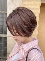 アロマヘアルーム 横浜店(AROMA hair room)&nbsp;マニッシュショートペールピンクショートボブタンバルモリ/横浜