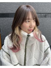 グリンバイアルティナ 八王子店(Grin by artina) インナーカラーエンドカラー毛先カラー_エンドピンク_毛先ピンク