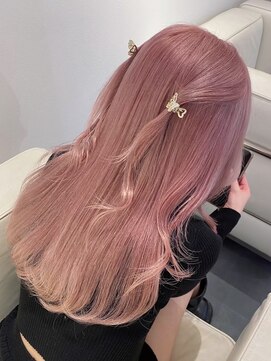 ベレーザ 渋谷(BELEZA) 8722ベビーピンク艶髪ハイトーンカラーホワイトピンク韓国ロング