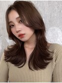 くびれレイヤーカット/20代30代40代/透明感カラー/秋色