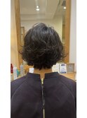 ショートボブのパーマスタイル/ナチュラルパーマ/20代30代40代