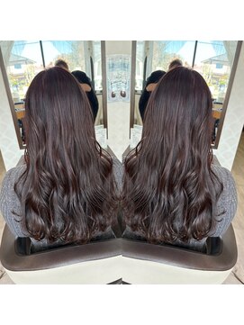 ヘアーアンドメイク アビディング(hair&make abiding) 春色ピンクカラー