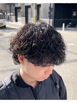 ノイセル 西本町(Noisyle) くるくるマッシュウルフ波巻きプードルパーマ